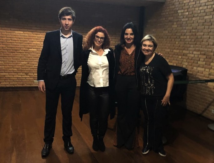 Patricia e Andreia Bussade com    Danielle Guimarães e Gabriel Anastácio - Autismo em Foco - Agosto 2019 - Campos de Jordão.jpg